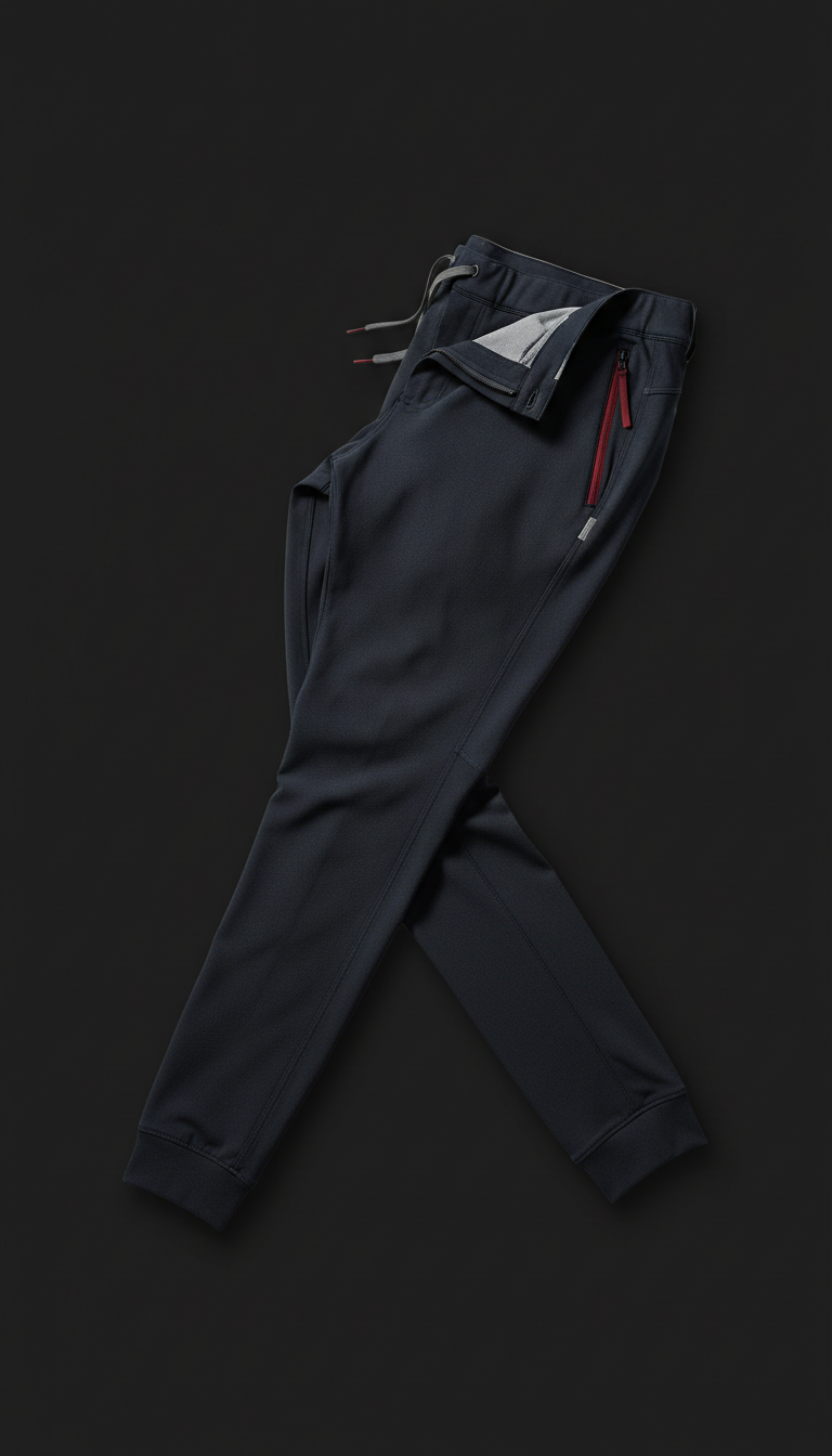 Matte Stretch Joggers With Bonded Pockets