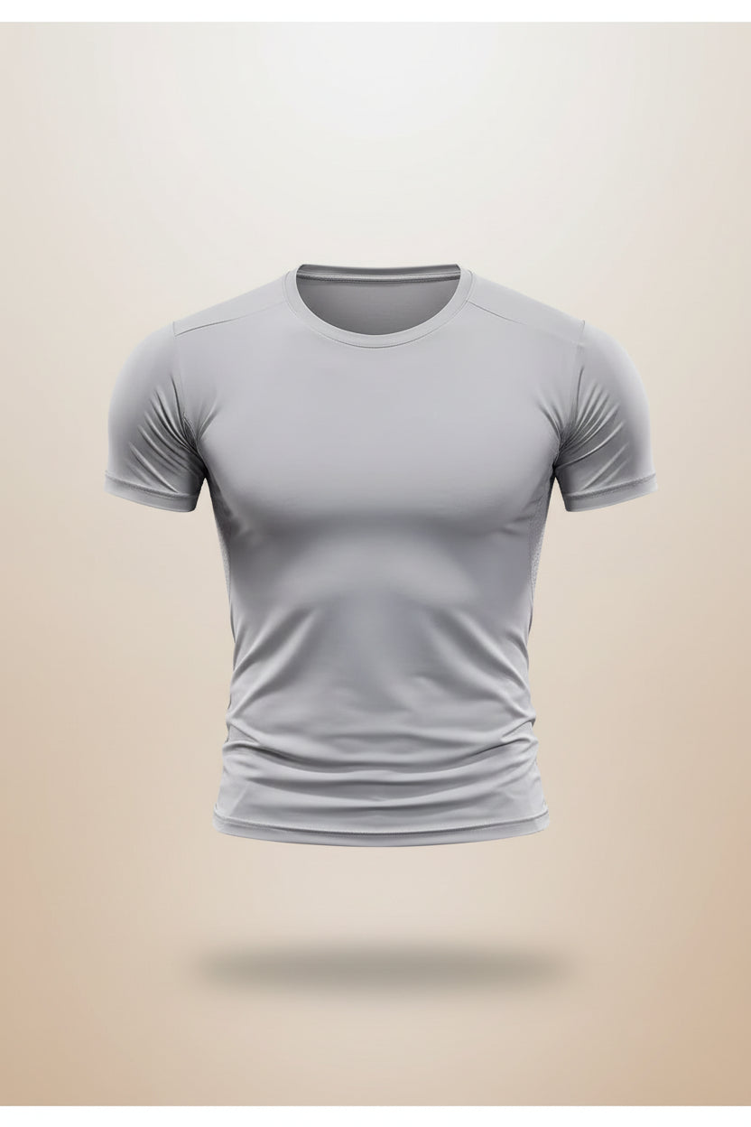 Summer New Basketball Men's Running Training Sports Gym Fitness High Elastic Quick-drying Casual Short-sleeved T-shirt Tops