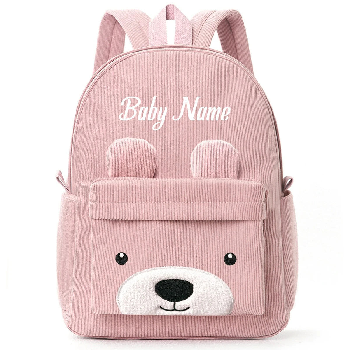Customized Children's Backpack Primary School Bag Leisure Cute Bear Backpack Corduroy Large Capacity Backpacks
