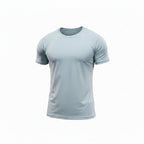 Summer New Basketball Men's Running Training Sports Gym Fitness High Elastic Quick-drying Casual Short-sleeved T-shirt Tops