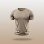 Summer New Basketball Men's Running Training Sports Gym Fitness High Elastic Quick-drying Casual Short-sleeved T-shirt Tops