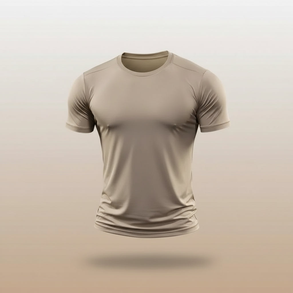 Summer New Basketball Men's Running Training Sports Gym Fitness High Elastic Quick-drying Casual Short-sleeved T-shirt Tops