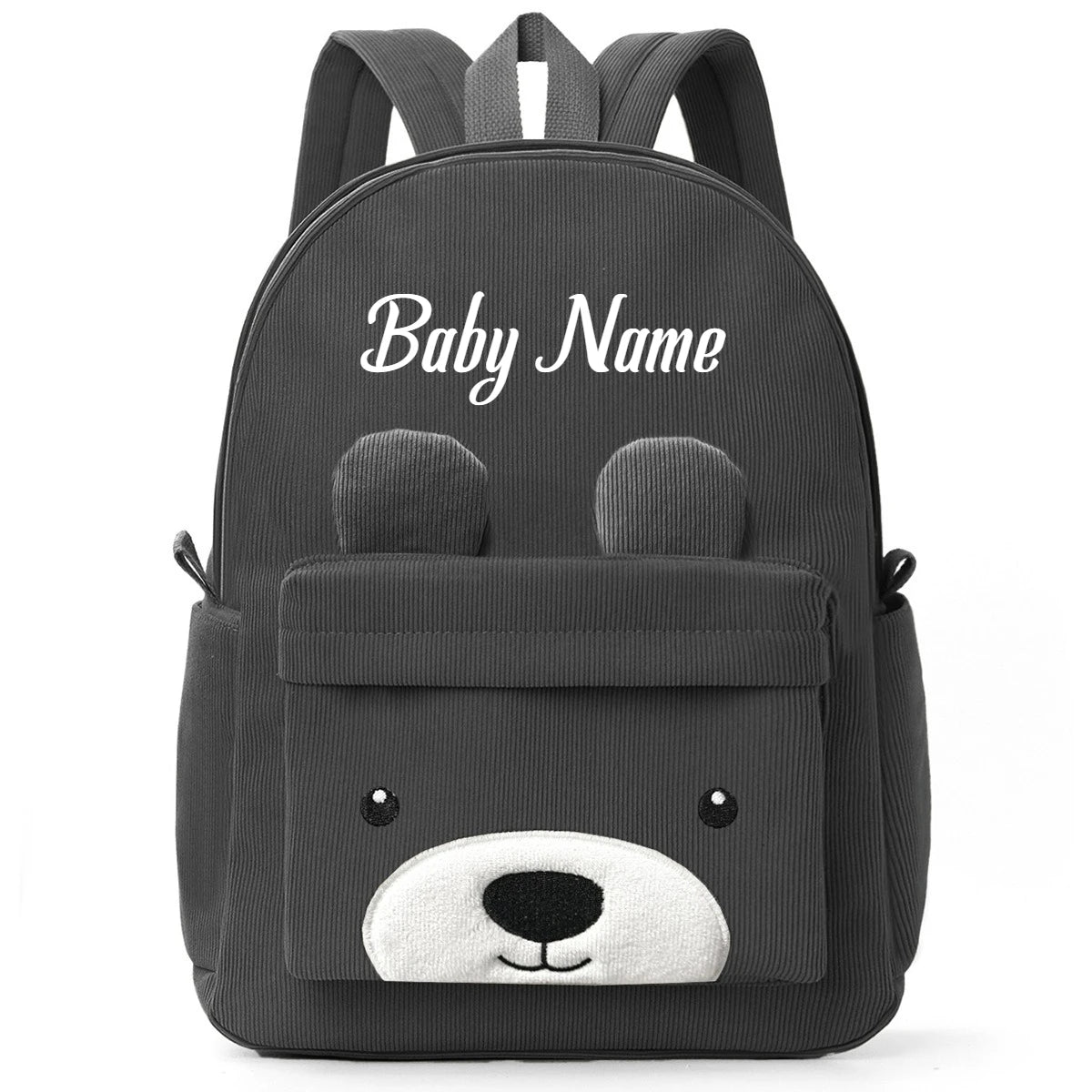 Customized Children's Backpack Primary School Bag Leisure Cute Bear Backpack Corduroy Large Capacity Backpacks