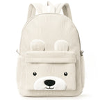 Customized Children's Backpack Primary School Bag Leisure Cute Bear Backpack Corduroy Large Capacity Backpacks