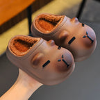 Capybara Children Slippers Cute 2025 Winter Outdoors Cotton Slippers Warm Comfortable Indoor Cartoon Plush Floor Home Slippers