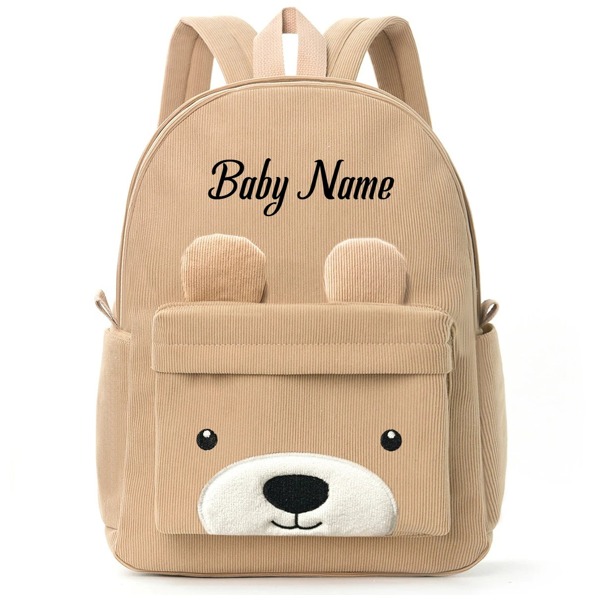 Customized Children's Backpack Primary School Bag Leisure Cute Bear Backpack Corduroy Large Capacity Backpacks