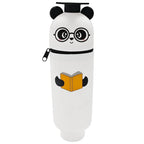 Silicone Cartoon Pencil Case with Zipper, Stand Up Organizer for Kids School Supplies