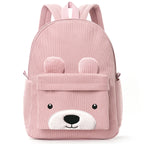 Customized Children's Backpack Primary School Bag Leisure Cute Bear Backpack Corduroy Large Capacity Backpacks
