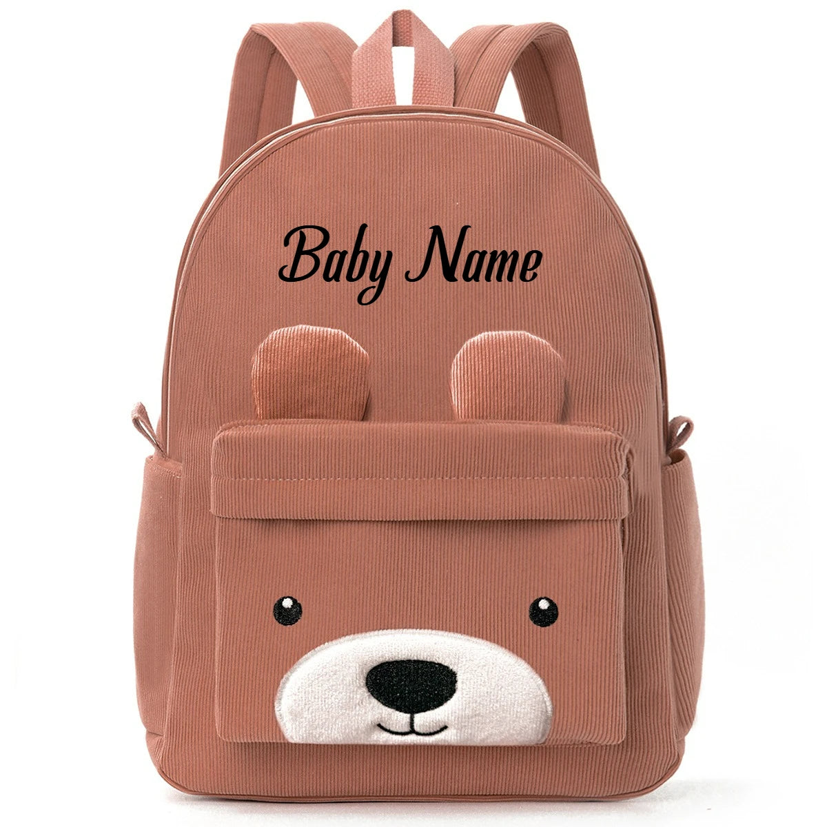 Customized Children's Backpack Primary School Bag Leisure Cute Bear Backpack Corduroy Large Capacity Backpacks