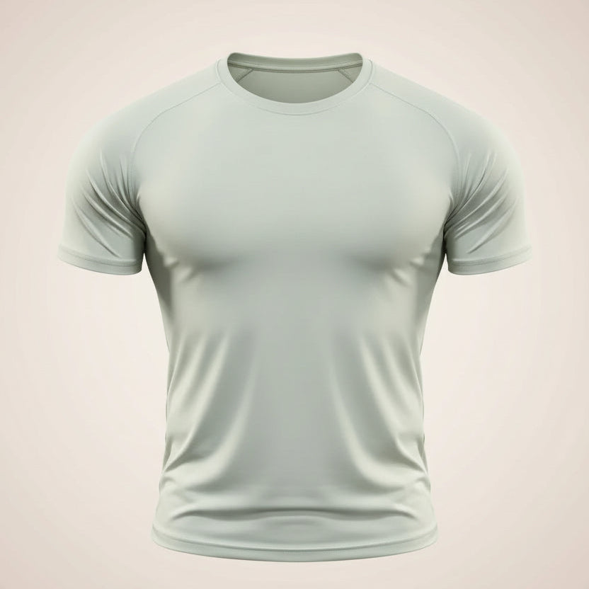 Summer New Basketball Men's Running Training Sports Gym Fitness High Elastic Quick-drying Casual Short-sleeved T-shirt Tops