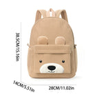 Customized Children's Backpack Primary School Bag Leisure Cute Bear Backpack Corduroy Large Capacity Backpacks