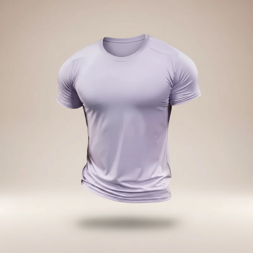Summer New Basketball Men's Running Training Sports Gym Fitness High Elastic Quick-drying Casual Short-sleeved T-shirt Tops