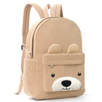 Customized Children's Backpack Primary School Bag Leisure Cute Bear Backpack Corduroy Large Capacity Backpacks